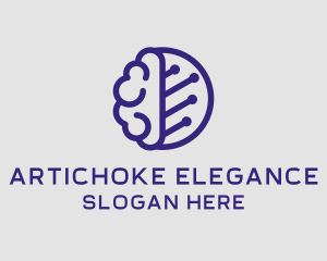 Brain Circuit Tech logo design