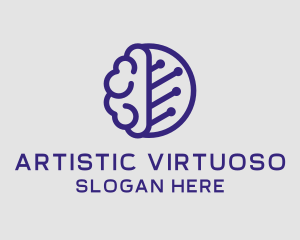 Brain Circuit Tech logo design