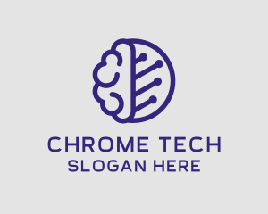 Brain Circuit Tech logo design