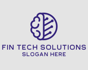 Brain Circuit Tech logo design