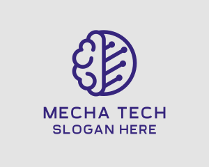 Brain Circuit Tech logo design