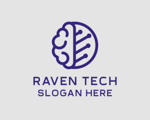 Brain Circuit Tech logo design