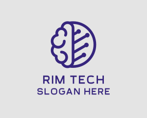 Brain Circuit Tech logo design