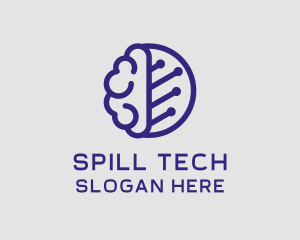 Brain Circuit Tech logo design