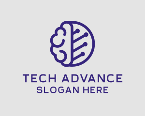 Brain Circuit Tech logo design