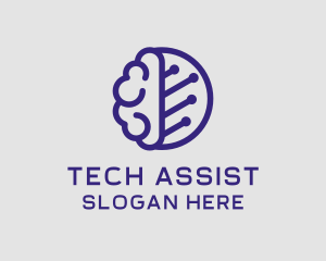 Brain Circuit Tech logo design