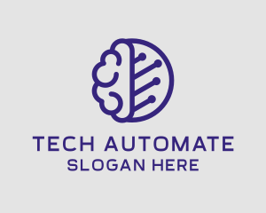 Brain Circuit Tech logo design