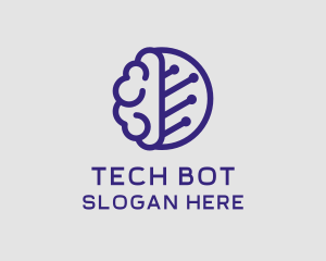 Brain Circuit Tech logo design