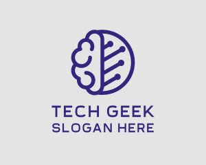 Brain Circuit Tech logo design