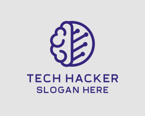 Brain Circuit Tech logo design