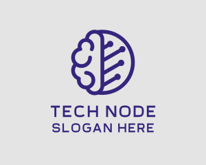 Brain Circuit Tech logo design