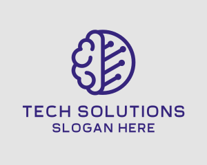 Brain Circuit Tech logo design