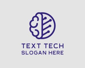 Brain Circuit Tech logo design