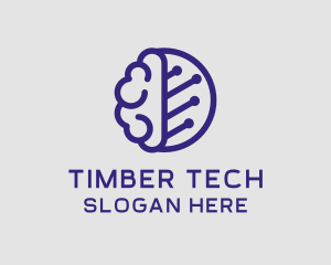 Brain Circuit Tech logo design