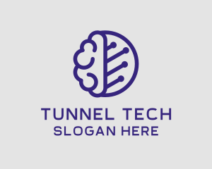 Brain Circuit Tech logo design