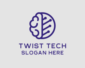 Brain Circuit Tech logo design