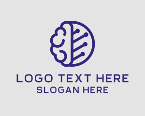 Advanced - Brain Circuit Tech logo design
