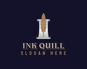 Paper Quill Scroll logo design