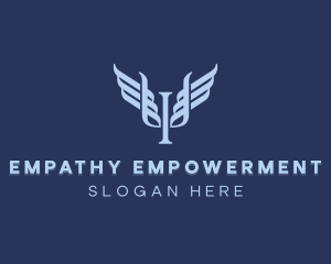 Psychology Therapy Wings logo design