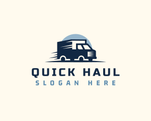 Transport Truck Delivery logo design