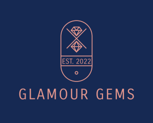 Jewelry Diamond Badge logo design