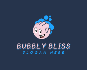 Fist Face Bubbles logo design