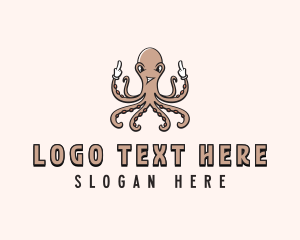 Naughty Octopus Cursing logo