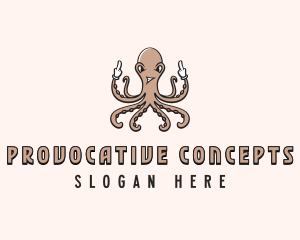 Naughty Octopus Cursing logo