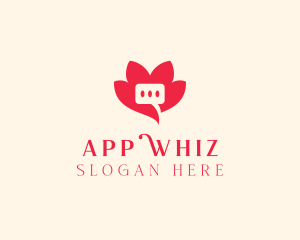 Flower Message App logo design