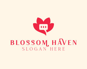 Flower Message App logo design