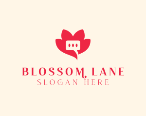 Flower Message App logo design