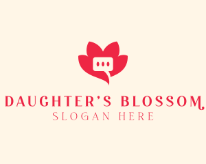 Flower Message App logo design