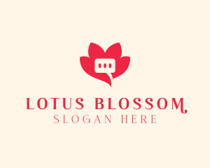 Flower Message App logo design