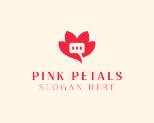 Flower Message App logo design