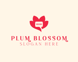 Flower Message App logo design