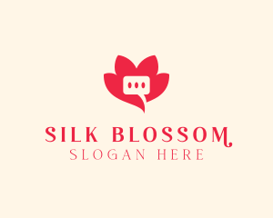 Flower Message App logo design