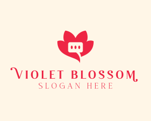 Flower Message App logo design