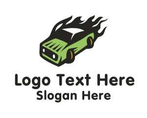 Green Blazing Toy Car Logo