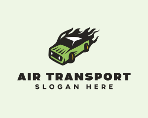 Green Blazing Toy Car logo design