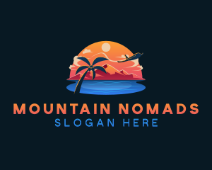 Airplane Resort Mountain logo design