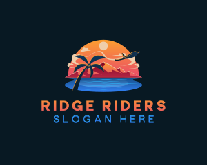 Airplane Resort Mountain logo design