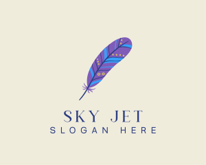 Boho Feather Quill Logo