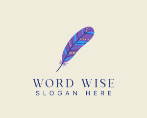 Boho Feather Quill logo