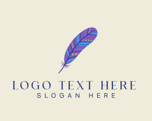 Boho Feather Quill logo