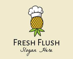 Pineapple Fruit Chef logo design