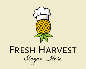 Pineapple Fruit Chef logo design