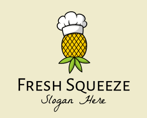 Pineapple Fruit Chef logo design