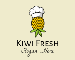 Pineapple Fruit Chef logo design