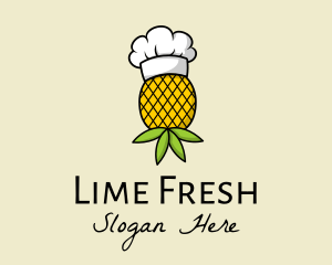 Pineapple Fruit Chef logo design