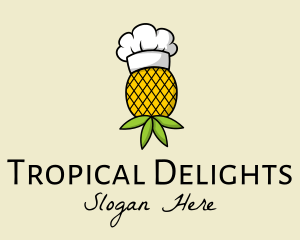 Pineapple Fruit Chef logo design